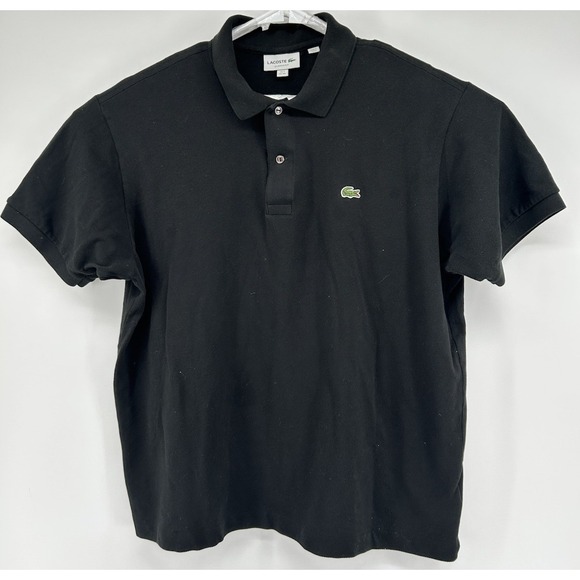 Lacoste Other - Lacoste Classic Fit Short Sleeve Polo Shirt Black Men's Size 7 US 2XL